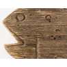 Tabouret Poisson en paulownia recyclé