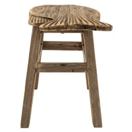 Tabouret Poisson en paulownia recyclé