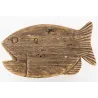 Tabouret Poisson en paulownia recyclé