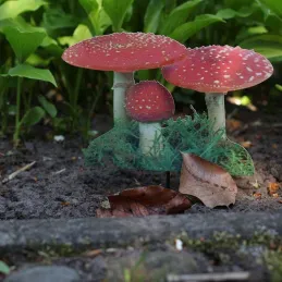 Pique de jardin motif Amanite tue-mouches