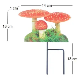 Pique de jardin motif Amanite tue-mouches