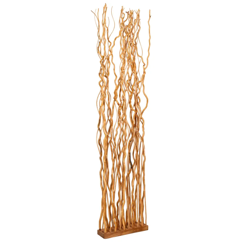 Paravent en osier avec socle et tiges Twist
