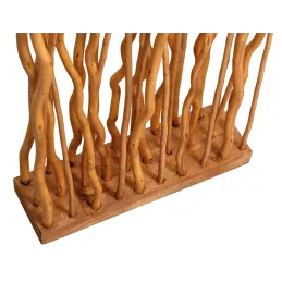 Paravent en osier avec socle et tiges Twist