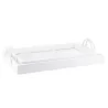 Plateaux en bois et bambou blancs (Lot de 2)