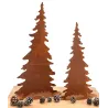 Sapins en métal vieilli (Lot de 2)