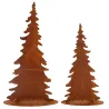 Sapins en métal vieilli (Lot de 2)
