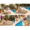 Bain de soleil en teck
