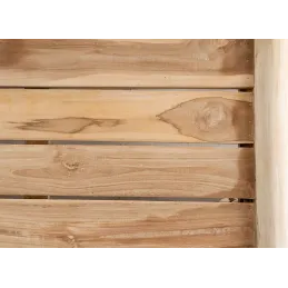 Bain de soleil en teck