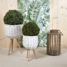 Lanterne de jardin en poelet gris