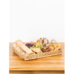 Plateau à fromage en rotin
