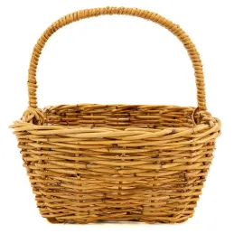 Panier rectangulaire en poelet naturel
