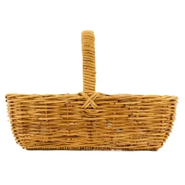 Panier rectangulaire en poelet naturel