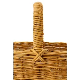 Panier rectangulaire en poelet naturel