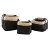 Corbeilles de rangement carrées en jute (Lot de 3)