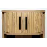 Table de nuit en lamelles bois et métal Kyoto (Lot de 2)