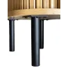 Table de nuit en lamelles bois et métal Kyoto (Lot de 2)