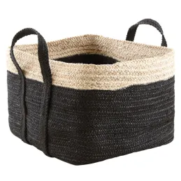 Corbeilles de rangement carrées en jute (Lot de 3)