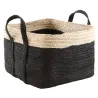 Corbeilles de rangement carrées en jute (Lot de 3)