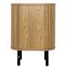 Table de nuit en bois et métal à lamelles Kyoto (Lot de 2)