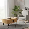 Ensemble table basse, meuble TV et buffet en bois et métal Kyoto