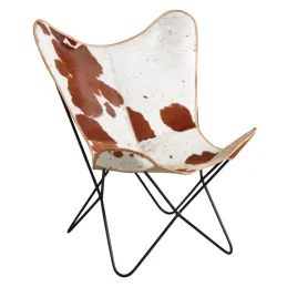 Fauteuil butterfly en peau de vache