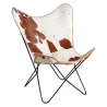 Fauteuil butterfly en peau de vache