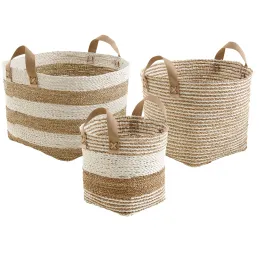 Cache-pot en corde et nylon (Lot de 3)