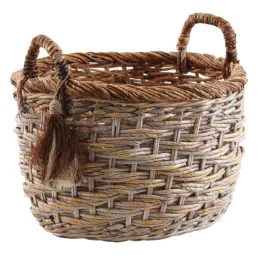 Corbeilles de rangement rondes en bananier (Lot de 3)
