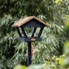 Mangeoire à oiseaux sur pique en pin et cuivre