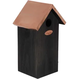 Nichoir à oiseaux en pin et cuivre