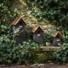 Nichoir à oiseaux en pin et cuivre