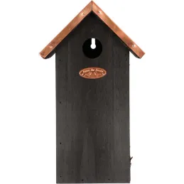 Nichoir à oiseaux en pin et cuivre