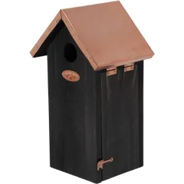 Nichoir à oiseaux en pin et cuivre