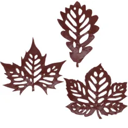 Pas japonais en fonte Feuilles (Lot de 3)