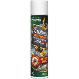 Insecticide guêpes et frelons aérosol longue portée 600 ml