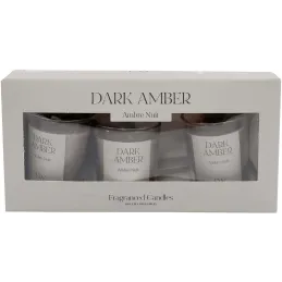 Coffret de 3 bougies avec pots en verre Fragrance