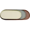 Set de 3 plateaux vide-poche en métal Oval
