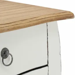 Table de nuit 2 tiroirs en bois blanc