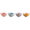 Bol en porcelaine motifs colorés (Lot de 4)