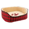 Set de 5 paniers pour chien en mousse avec imprimé écossais