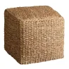 Pouf carré en jonc de mer naturel