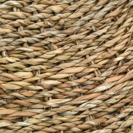 Pouf carré en jonc de mer naturel