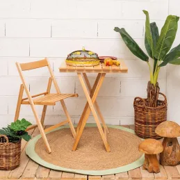 Table pliante 60 x 60 cm en bois