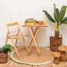 Table pliante 60 x 60 cm en bois