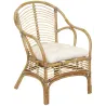 Fauteuil en rotin marron Louis