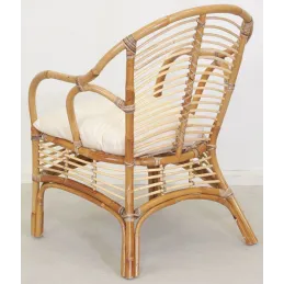 Fauteuil en rotin marron Louis