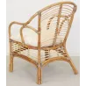 Fauteuil en rotin marron Louis