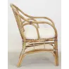 Fauteuil en rotin marron Louis