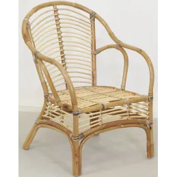 Fauteuil en rotin marron Louis