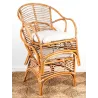 Fauteuil en rotin marron Louis